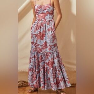 Brooks Brothers Women’s Sleeveless Tiered Maxi Dress Size 8